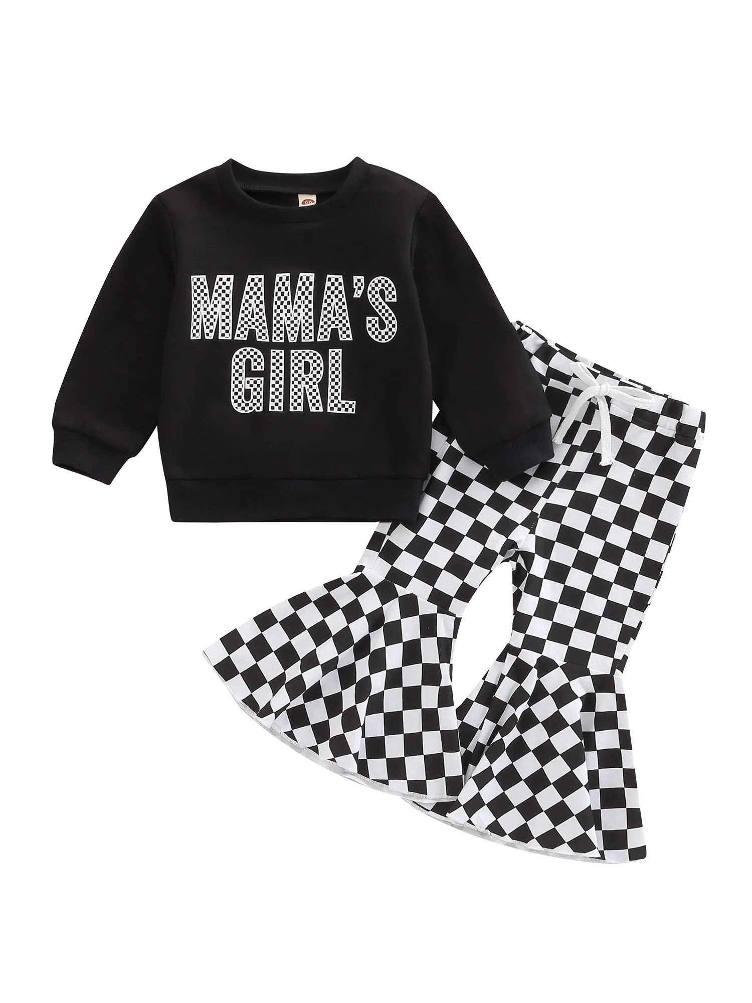 jaweiwi Toddler Kids Girls 2 Pieces Outfits Set, Letter Print Round Neck Long Sleeve Tops Sweatsh... | Walmart (US)