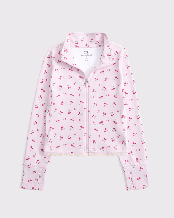 ypb lace-trim mockneck full-zip | Abercrombie & Fitch (US)