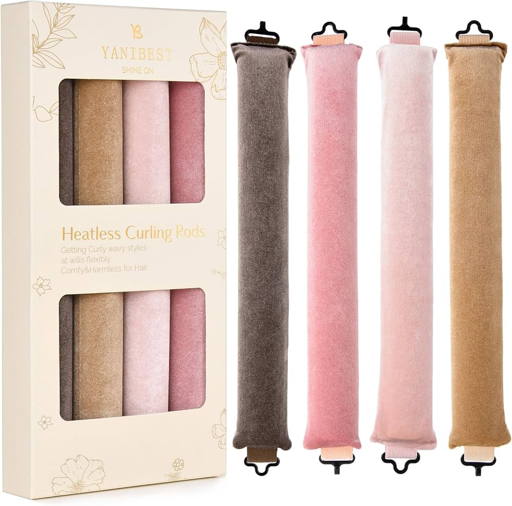YANIBEST Heatless Hair Curler, Heatless Curls Overnight, No Heat Heatless Curling Rod Headband, H... | Amazon (US)
