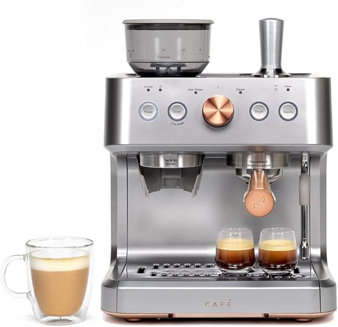 Café Bellissimo Semi Automatic Espresso Machine + Milk Frother | WiFi Connected, Smart Kitchen E... | Amazon (US)