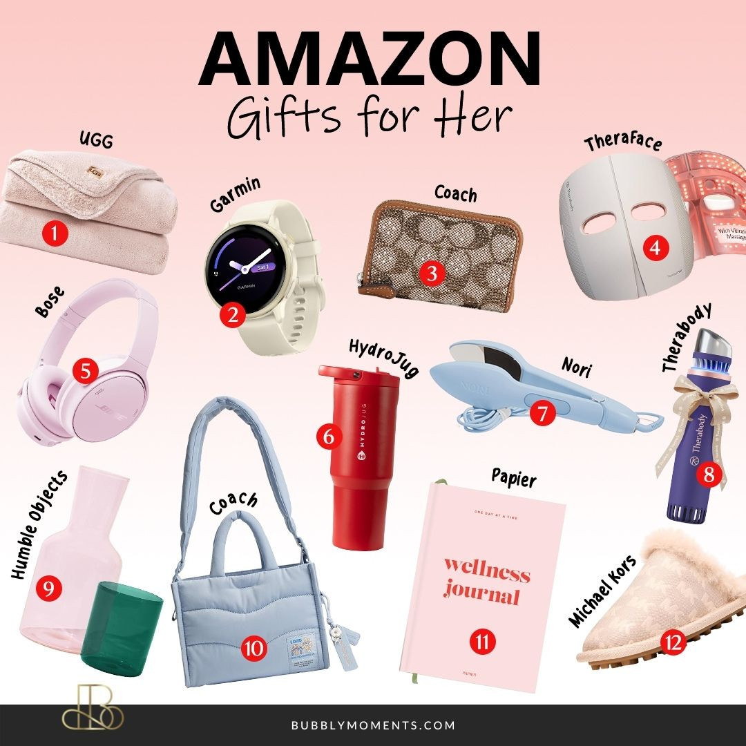 ✨🎁 Holiday Gifts for Her – Amazon Edition 🎁✨
 Looking for the perfect gifts for the women in your life? Whether you’re shopping for your mom, sister, best friend, coworker, or treating yourself (because you deserve it!), I’ve rounded up the most loved, thoughtful, and trending Holiday Gifts for Her — all from Amazon! From cozy self-care must-haves and beauty favorites to chic fashion finds, travel essentials, and home luxuries, these gift ideas are sure to impress and bring a smile this festive season. ✨
These are perfect for Christmas gifting, Secret Santa, stocking stuffers, and holiday exchanges. Save this for your holiday shopping, and tap to shop your faves directly! 💕
#LTKGiftGuide #LTKHoliday #LTKSeasonal #HolidayGiftsForHer #AmazonHoliday #GiftGuideForHer #AmazonGifts #AmazonMustHaves #AmazonFinds #GiftIdeas #ChristmasGifts #GiftsForHer #HolidayFavorites #StockingStuffers #SelfCareGifts #BeautyGifts #FashionGifts #ForHer #Holiday2025 #HolidayGiftIdeas #AmazonHaul #amazoninfluencer #girlygifts #giftinspo #wishlistideas #amazonpicks 

 