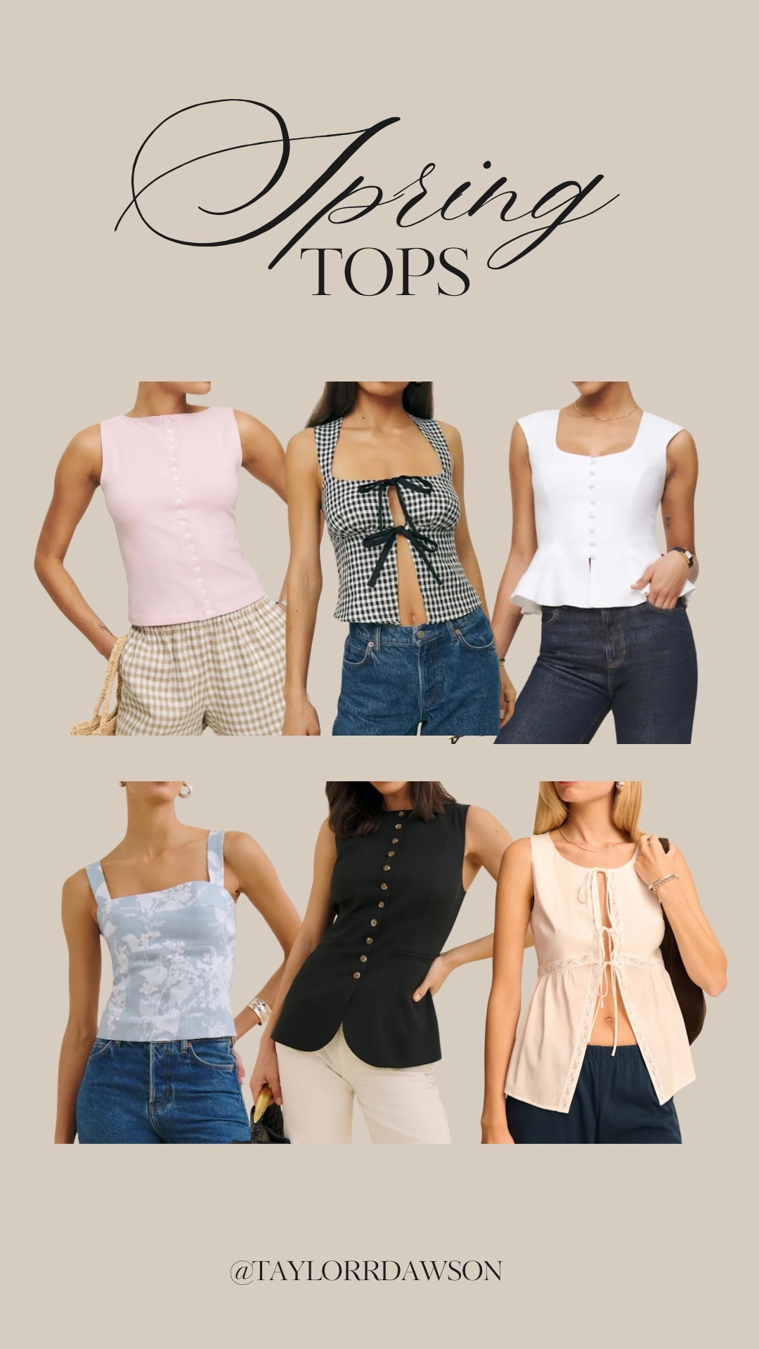 Spring tops from Reformation!

spring clothes, going out tops, modest tops, work tops, workwear, seasonal style, summer tops, linen tops, tie front tops, crop tops, spring blouses, vest top, button down top, casual cute tops, square neck tops

#LTKSeasonal #LTKStyleTip #LTKItBag