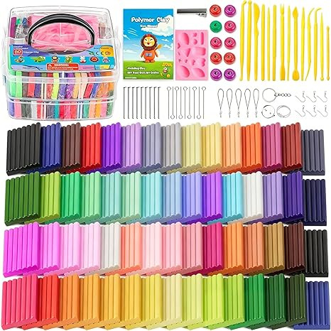 CiaraQ 60-Color Polymer Clay Oven Bake Modeling Kit for Kids & Artists | Non-sticky & non-toxic. ... | Amazon (US)