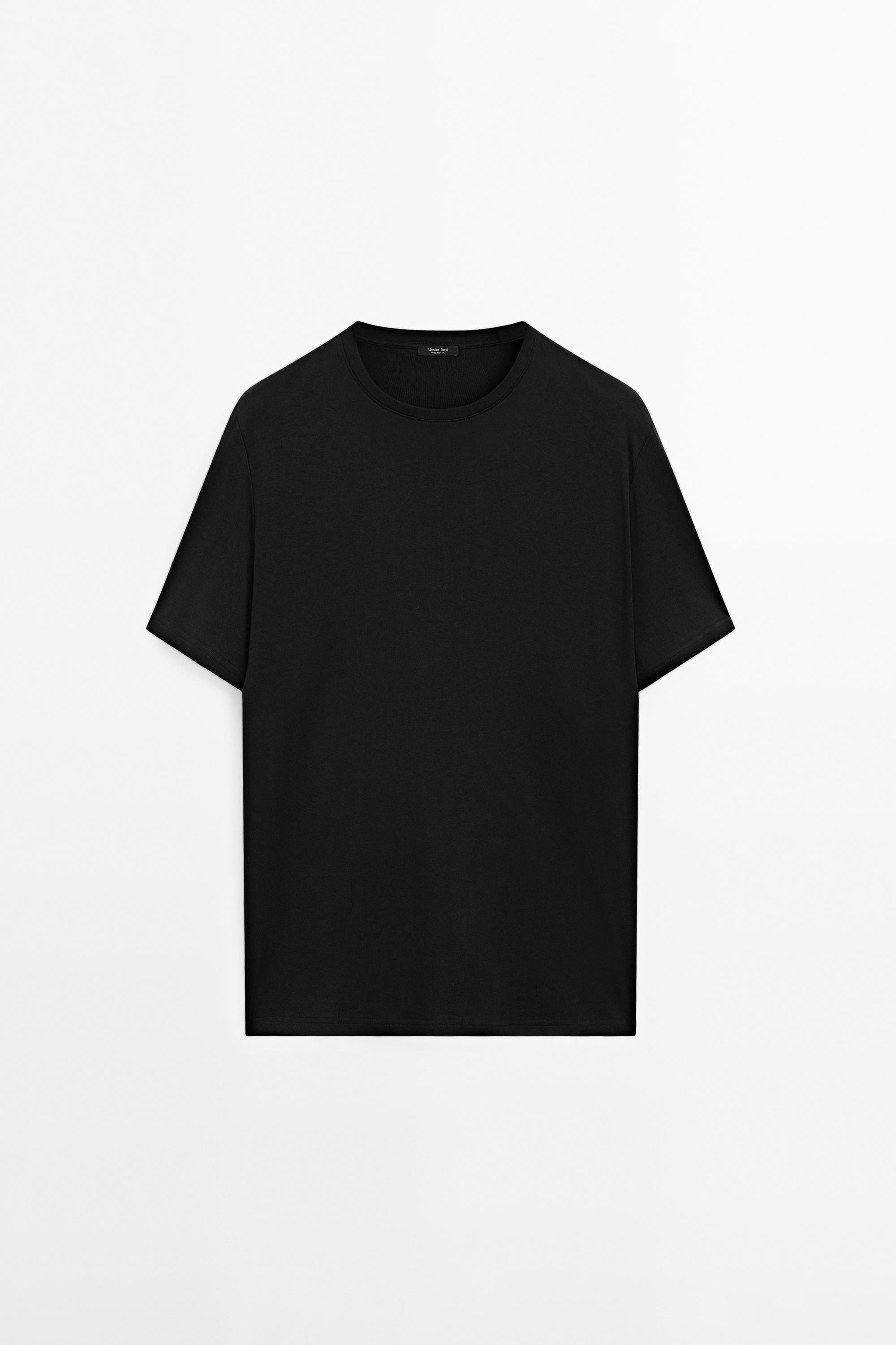 T-Shirt aus 100 % mercerisierter Baumwolle | Massimo Dutti DE