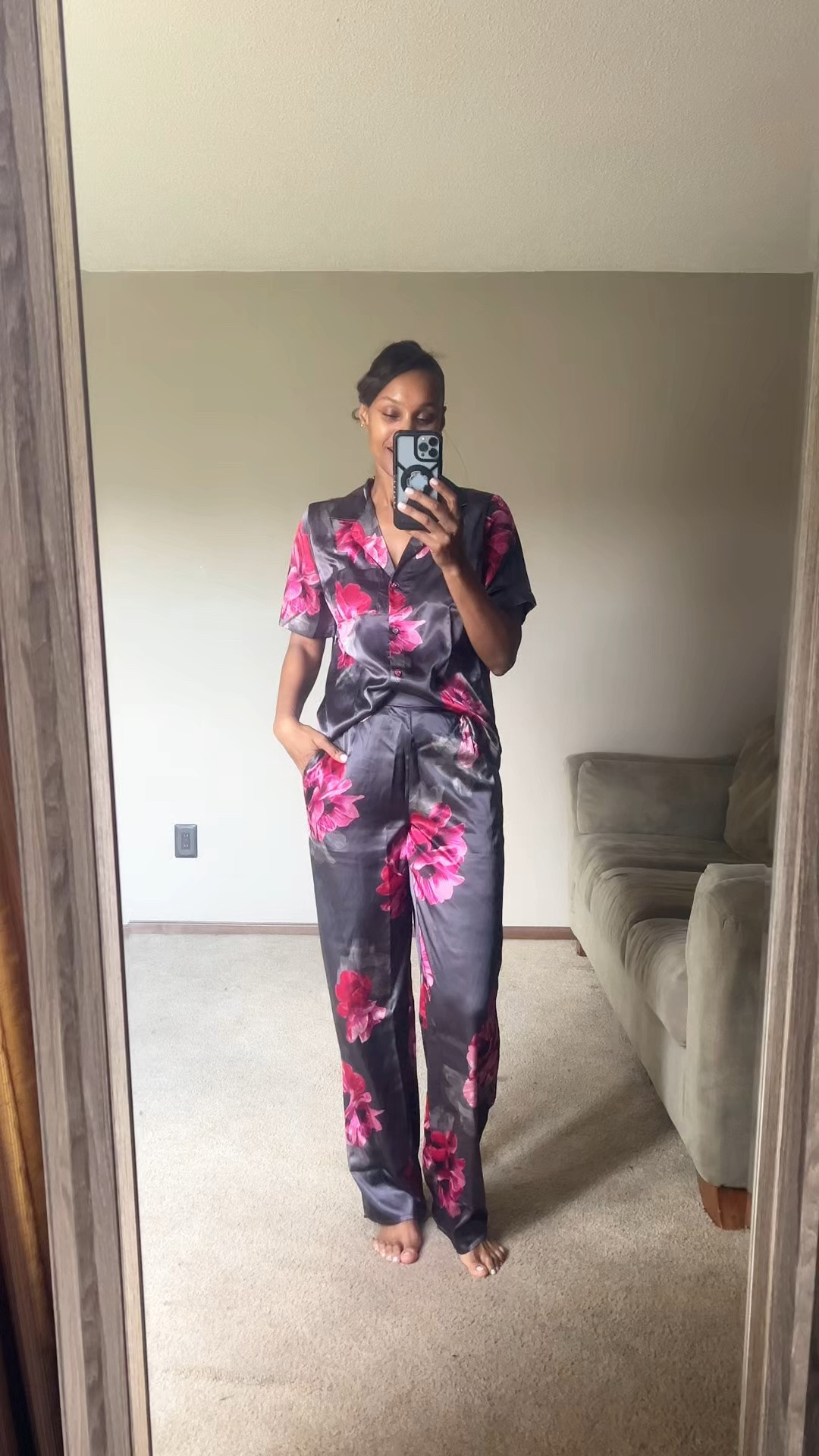 So glad I was able to get these satin pajamas from JCPenney on clearance. Sizes are limited and I’m wearing a small tall.

#LTKOver40 #LTKTall