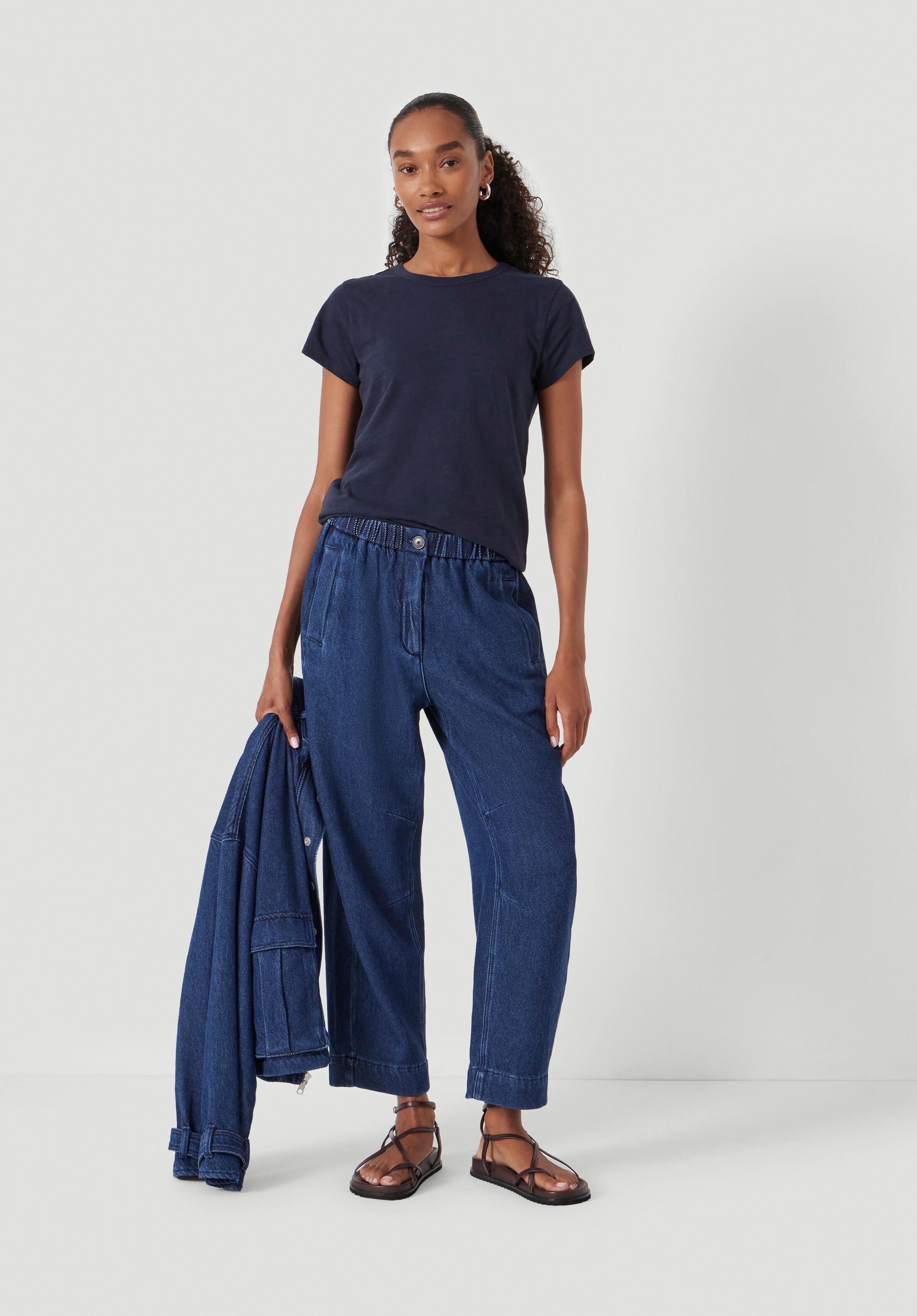 Supersoft Denim Barrel Leg Jeans | Hush UK