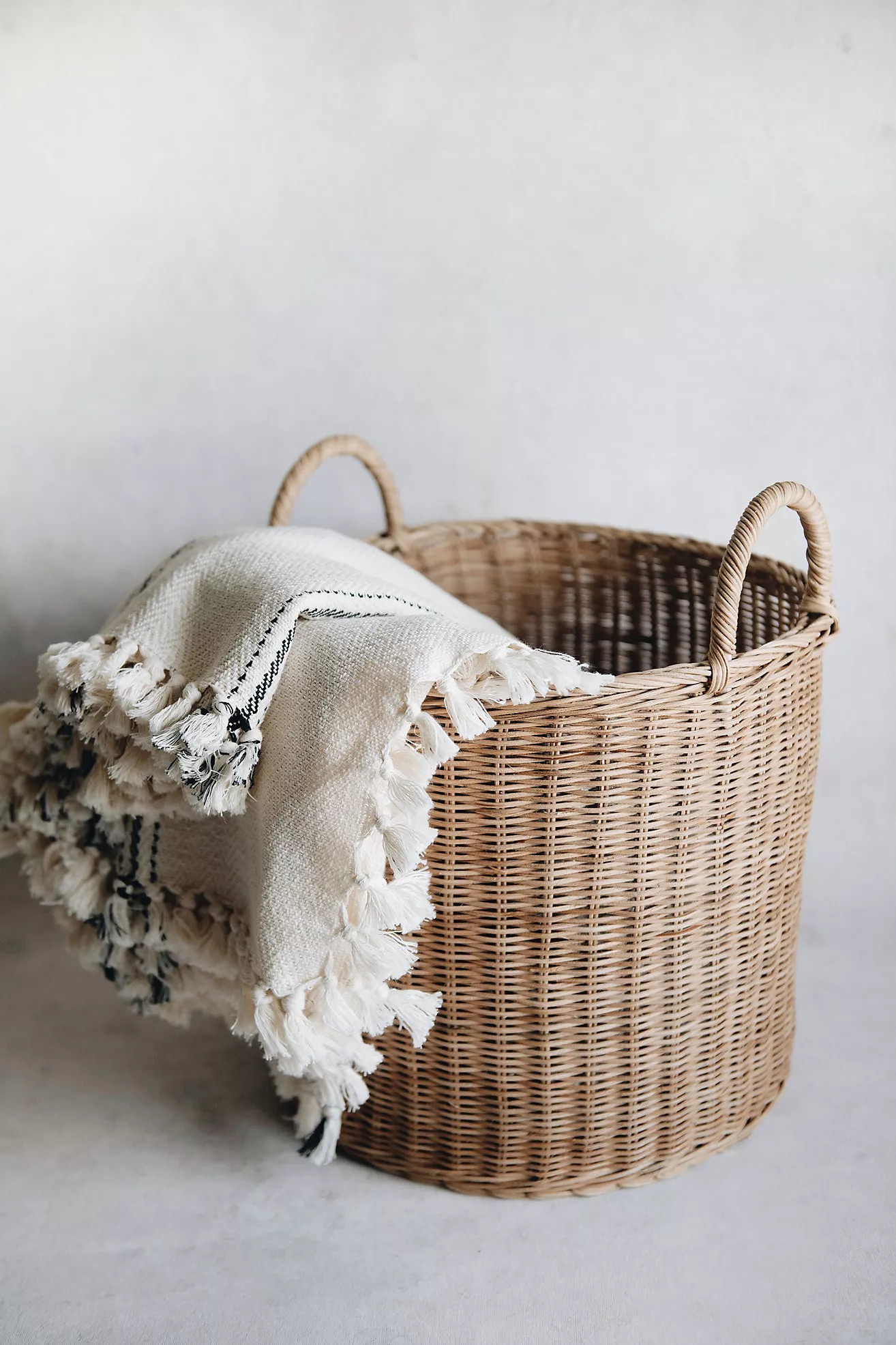 Connected Goods Lolo Rattan Storage Basket | Anthropologie (US)