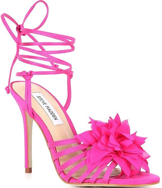 Jolisa Satin Flower Ankle Wrap Dress Sandals | Dillard's