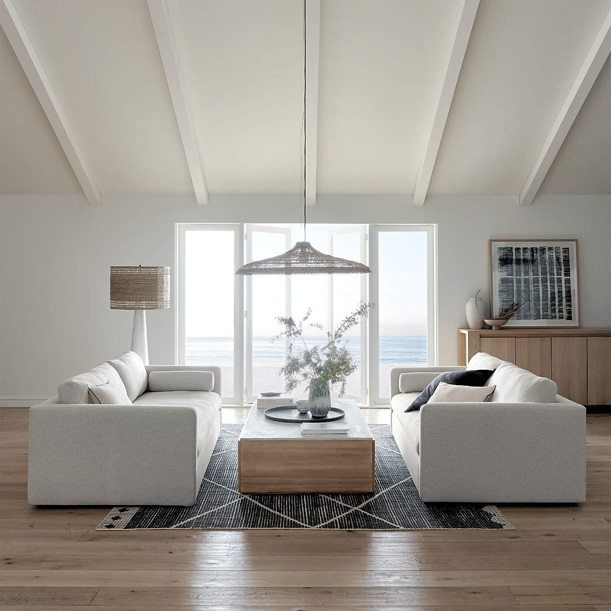 Aris 88" Bench Sofa + Reviews | Crate & Barrel | Crate & Barrel