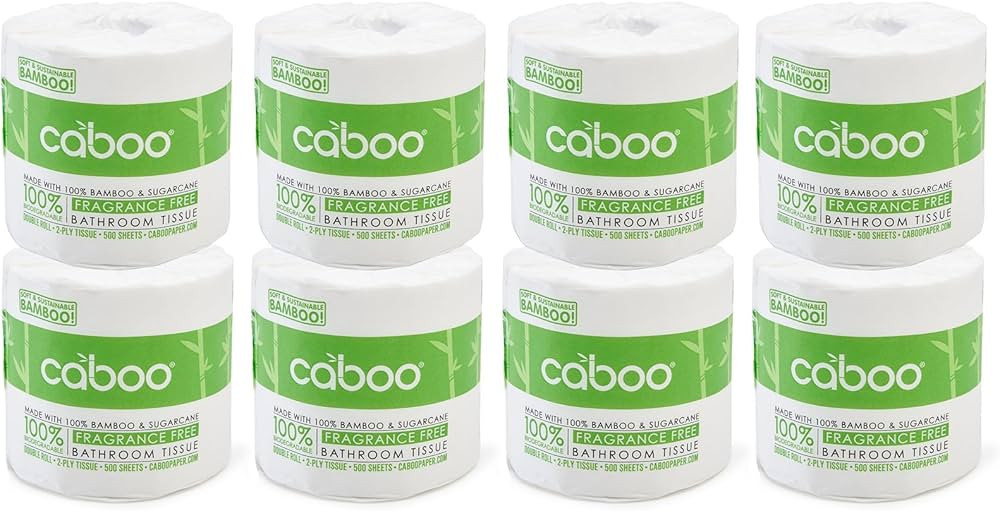 Caboo Tree Free Toilet Paper, Septic Safe RV Bath Tissue, Tree Free, Eco Friendly,Chemical Free T... | Amazon (US)