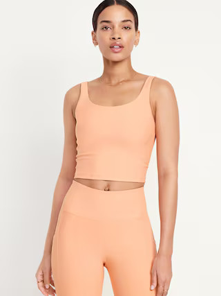 Light Support PowerSoft Longline Sports Bra | Old Navy (US)