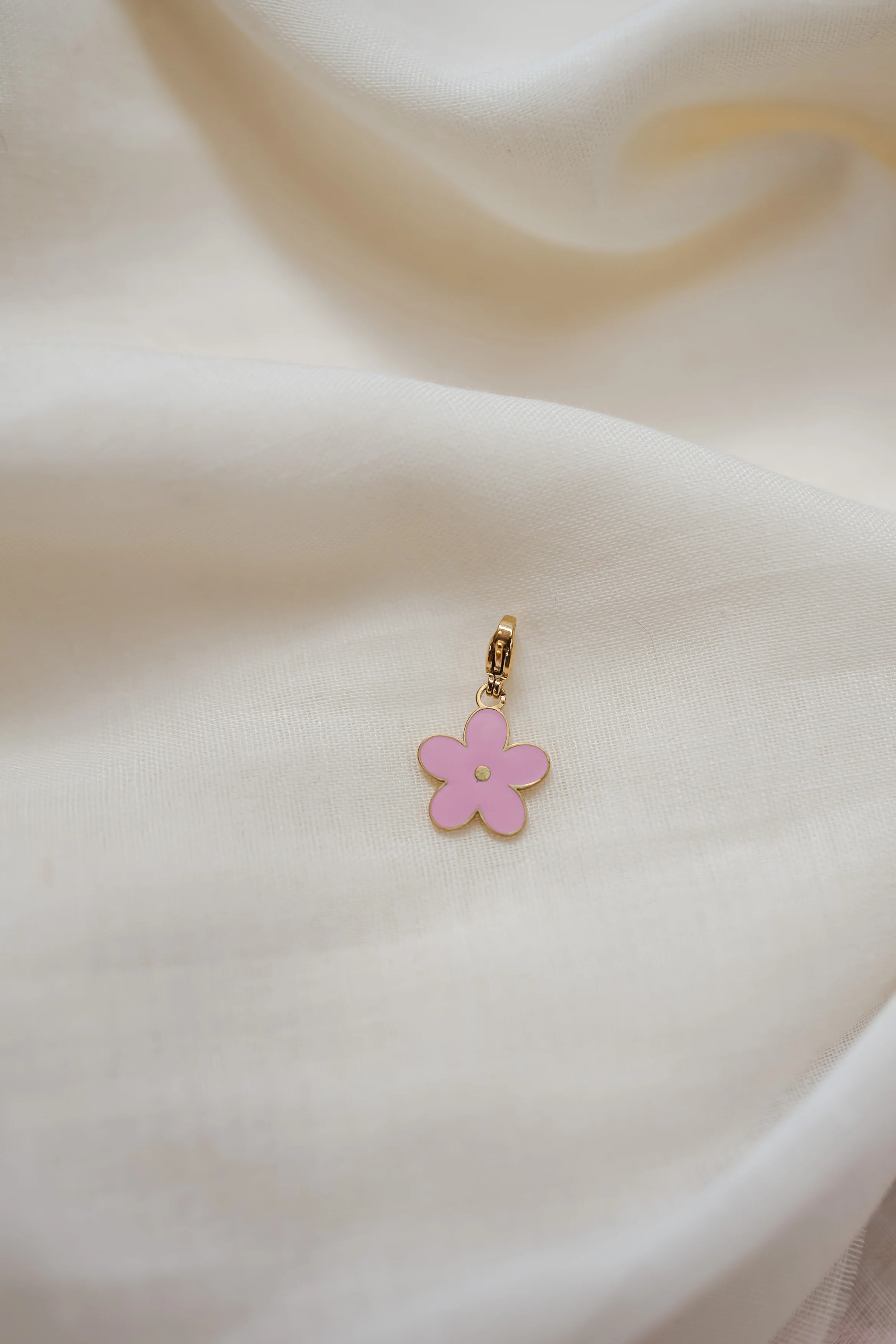 Golden and Pink Flower Pendant | Easy Clothes