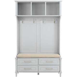 Home Decorators Collection Aberdeen Dove Gray Double Hall Tree 9950010270 - The Home Depot | The Home Depot