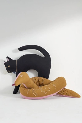 Halloween Embroidered Shaped Pillow | Anthropologie (US)