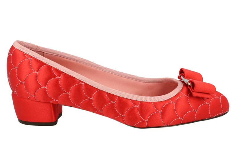 Ferragamo Vara Bow Satin Pumps (Women's) Sneakers in Orange | StockX