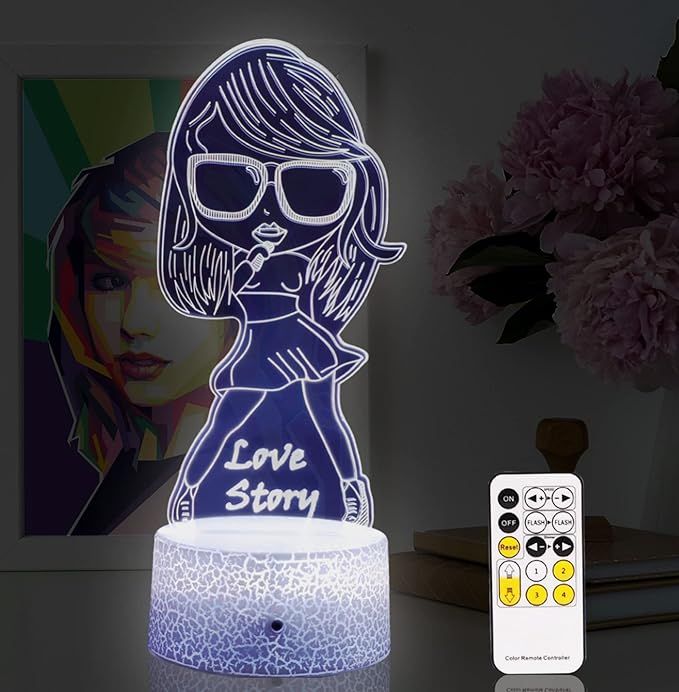AmazerToys Taylor Gifts, Swift Merch, Decoration for Swiftie. Table Lamp for Music Party Supplies... | Amazon (US)