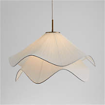 Lia Pendant Light with Shade 30" + Reviews | Crate & Barrel | Crate & Barrel