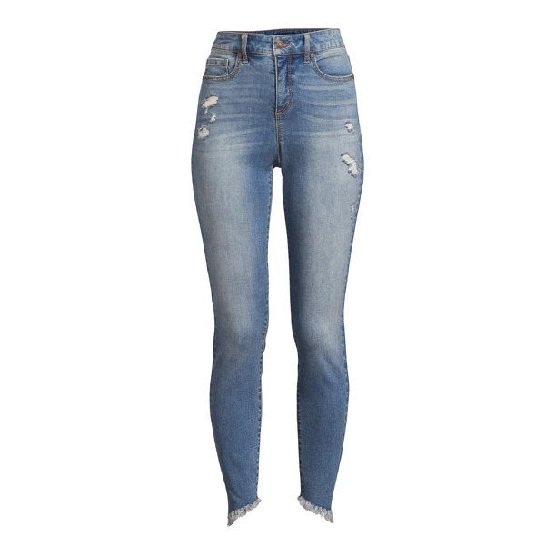 Sofia Jeans by Sofia Vergara Women's Rosa High-Rise Curvy Ankle Jeans with Fringe Hem - Walmart.c... | Walmart (US)