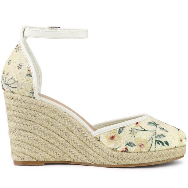 Unique Bargains Women's Sandals Espadrille Lace Wedge Heels Platform Sandals - Walmart.com | Walmart (US)