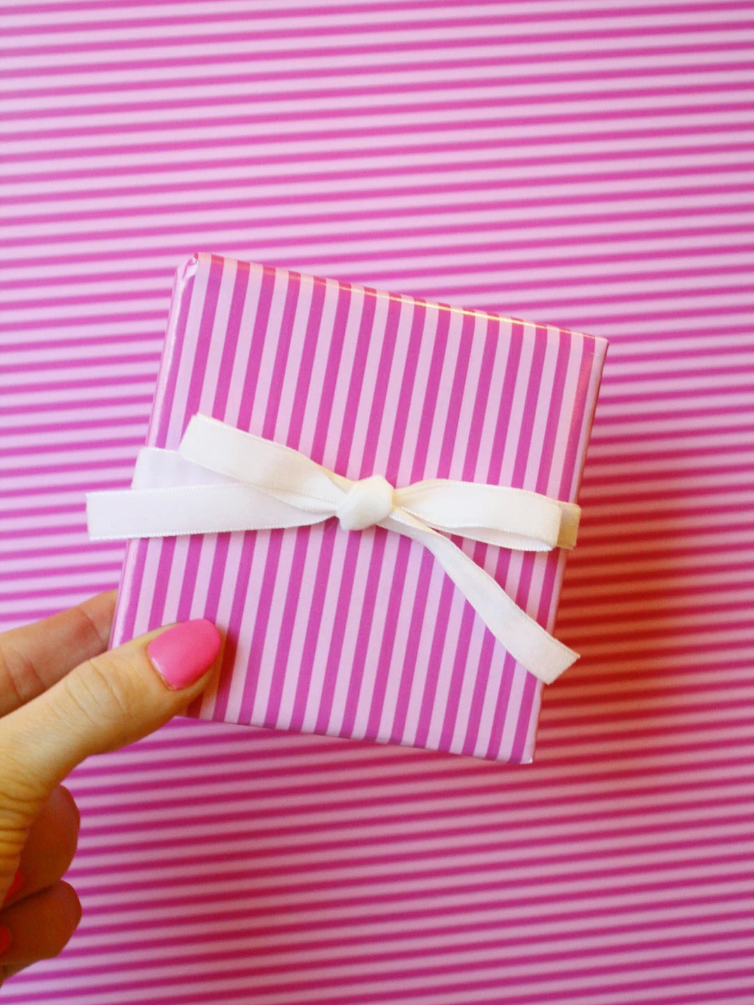 Pink Pinstripe Wrapping Paper, Preppy Girly Gift Wrap (Baby Shower, Birthday Party, Wedding, Brid... | Etsy (US)