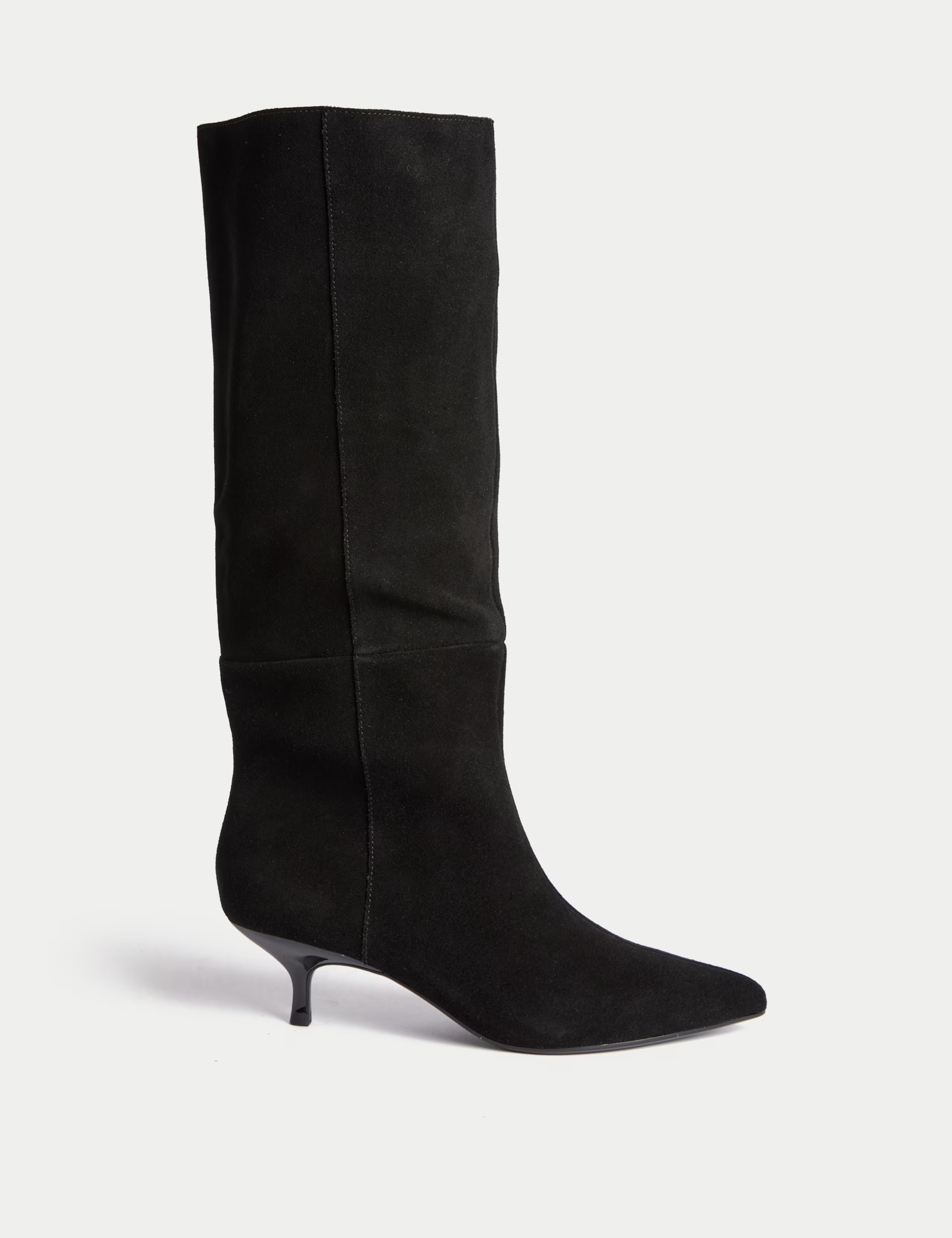 Suede Kitten Heel Pointed Knee High Boots | Marks & Spencer (UK)