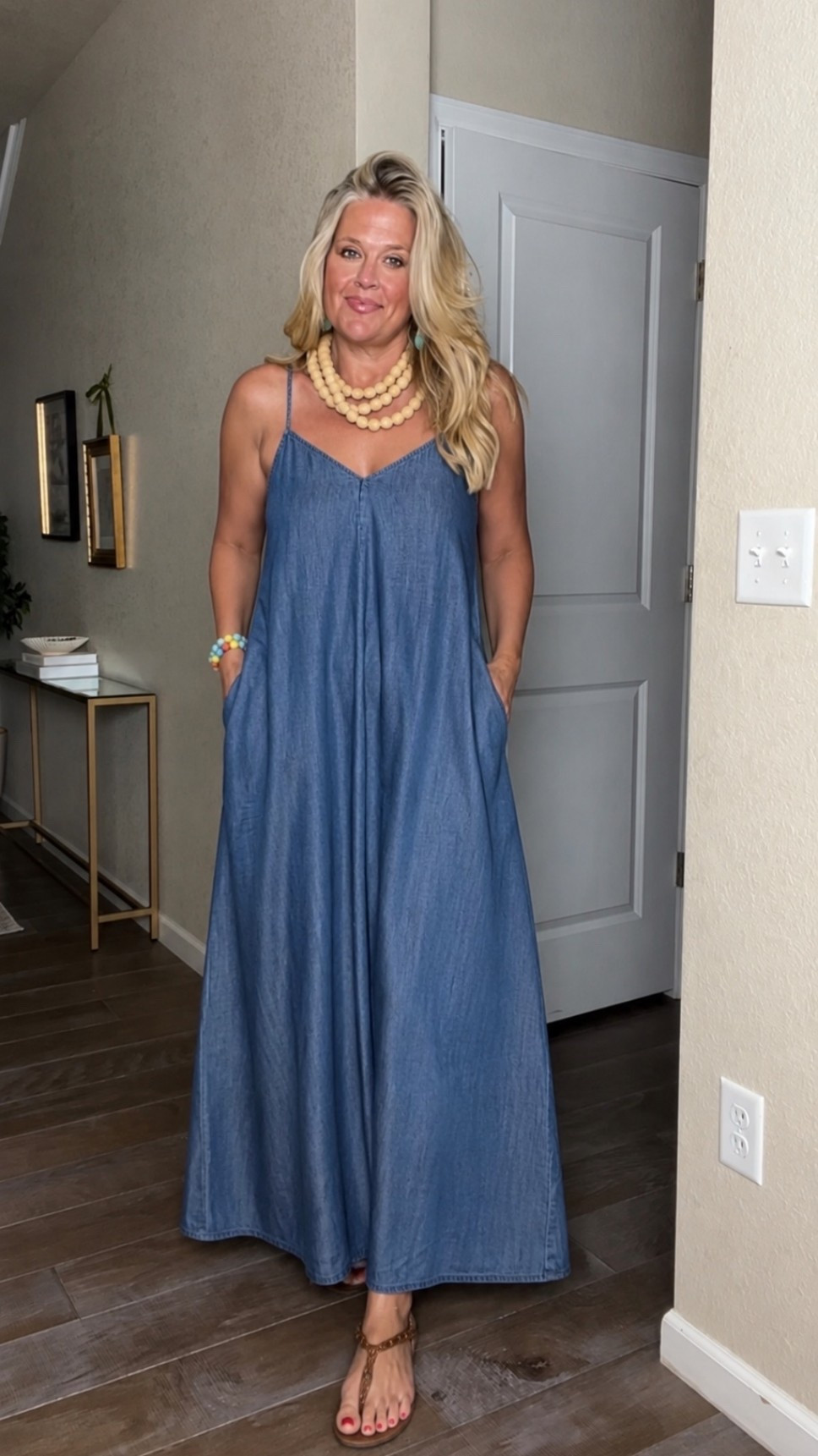 This dress doesn’t hide your body… it gives it room to breathe. 💙

Some dresses cling.

Some dresses squeeze.

This one simply skims.

The soft chambray fabric floats instead of sticking, the relaxed silhouette moves with you, and yes… it has pockets.

It’s one of those rare dresses that feels like you’re wearing nothing—but somehow looks effortlessly put together.

This is Outfit Physics™:
✨ Lift with the neckline.
✨ Skim instead of cling.
✨ Balance with soft movement.

You’ll wear it to brunch, on vacation, to the farmer’s market, and wonder why every summer dress isn’t made like this.

🤍 Comment DRESS and I’ll send you the link.

👑 Helping you look good, feel good. — Lindsey Denver
Check back daily for belly-friendly style, confidence, and Outfit Physics™.

#over40style #midsizestyle #summerdress #bellyfriendlystyle #styleover50 #outfitphysics #casualchic #vacationstyle #effortlessstyle #denimdress

#LTKOver40 #LTKMidsize #LTKPlusSize