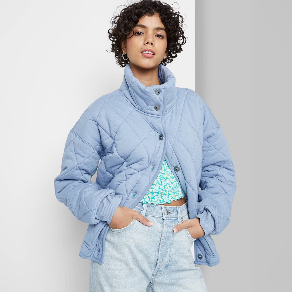 Women' Button-Front Quilted Jacket - Wild Fable™ X | Target
