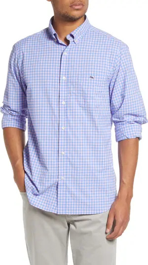 On-The-Go Classic Fit Gingham Button-Down Shirt | Nordstrom