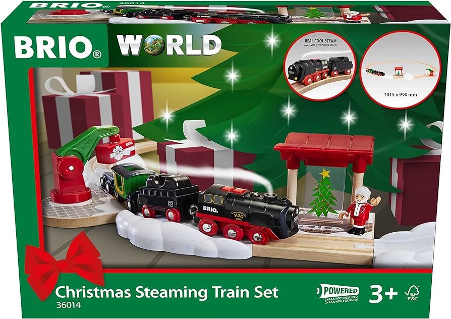 BRIO World – 36014 Christmas Steaming Train Set | 27 Piece Train Set for Kids Age 3 Years and U... | Amazon (US)