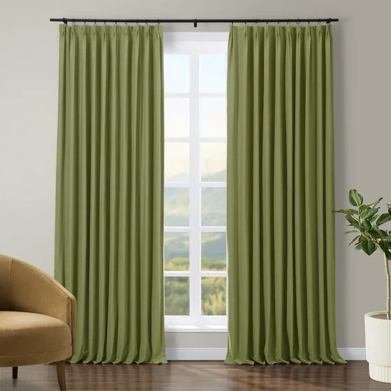 Tavis Premium Velvet Curtain Pleated | TWOPAGES