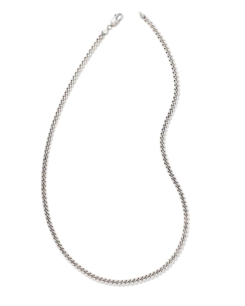 Kendra Scott Men's Curb Chain Necklace in Oxidized | Sterling Silver | Kendra Scott