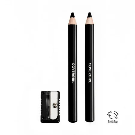 (2-Pack) COVERGIRL Easy Breezy Brow Fill + Define Eyebrow Pencil 500 Black 0.008 oz Eye Pencil Brown | Walmart (US)