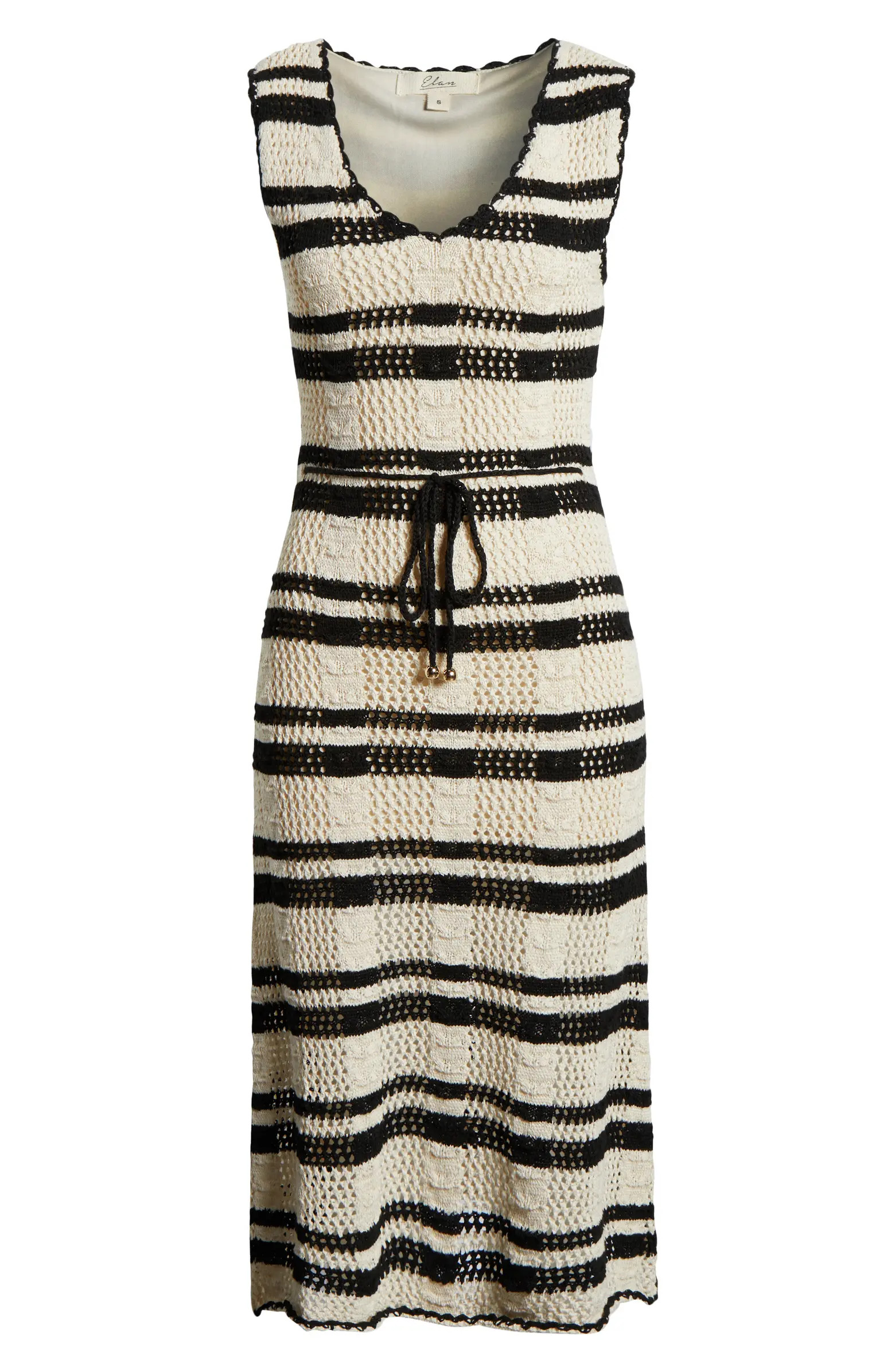 Elan Stripe Cotton Blend Midi Cover-Up Dress | Nordstrom | Nordstrom