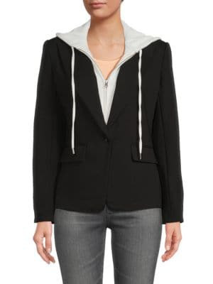 Central Park West Dickie Hooded Blazer on SALE | Saks OFF 5TH | Saks Fifth Avenue OFF 5TH