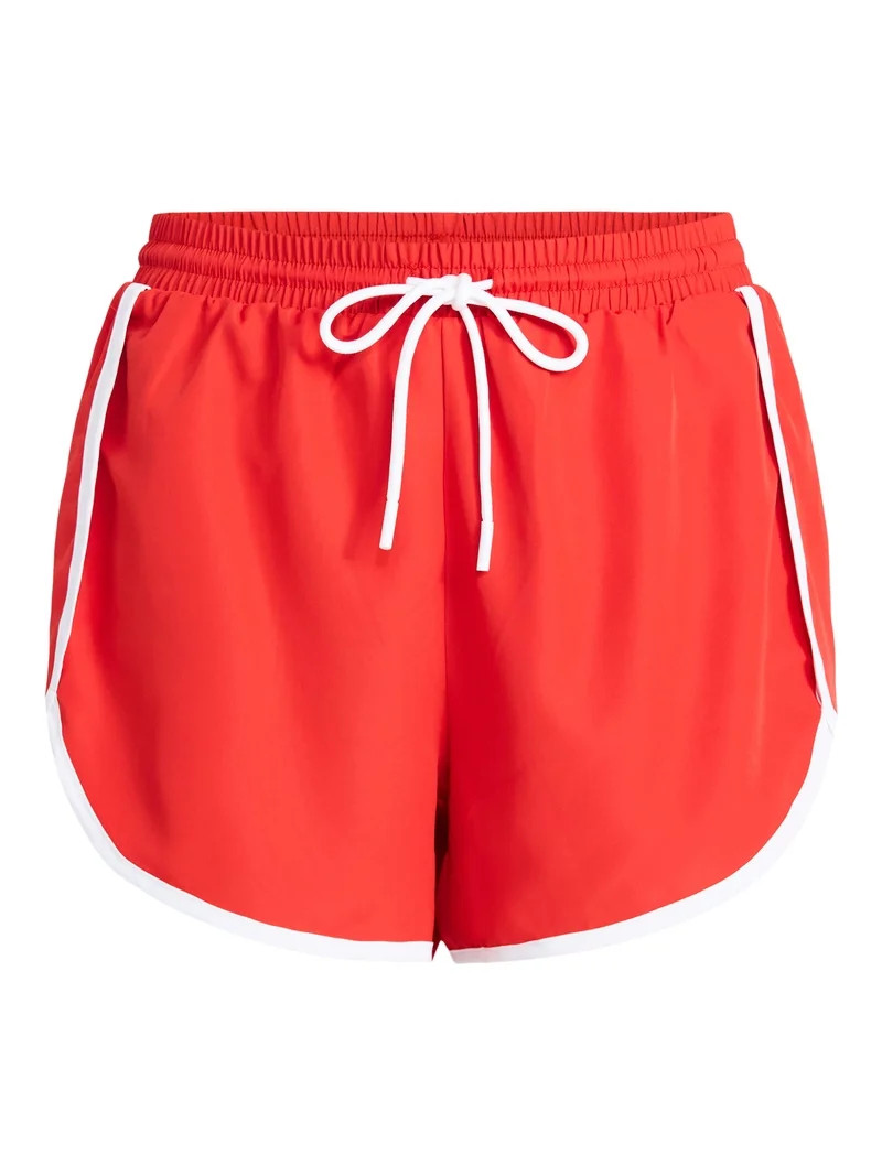 Athletic Works Women's and Women's Plus Piped Running Shorts, Sizes XS-4X | Walmart (US)