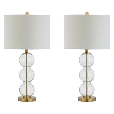 27" Bella Glass Triple-Sphere LED Table Lamp (Set of 2) | Target