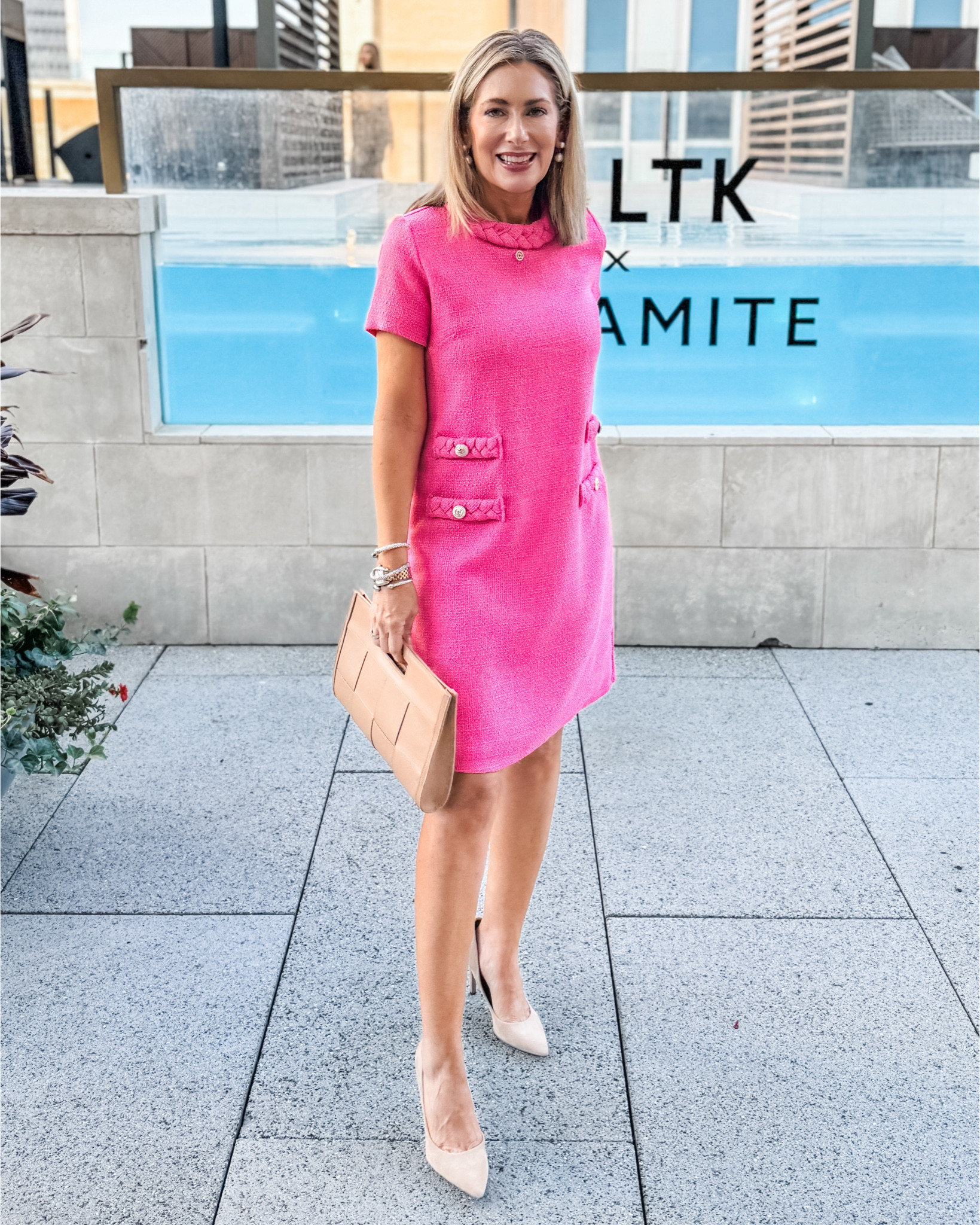 I can’t tell you how many times I’ve worn this dress-it never disappoints and it works for so many occasions! Day or night, it’s just a classic. It zips up the back, fully lined and comes in so many colors. It’s designer inspired but under $50! I’m wearing it in an XS. The clutch is SO roomy, and while I chose the cappuccino shade to keep it neutral, it comes in so many other colors. Grab it 20% off with code MARNIE20. 

#quietluxury #tweeddress #fashionover50 #countryclubchic #pumps #pearls 

#LTKItBag #LTKCon #LTKOver40
