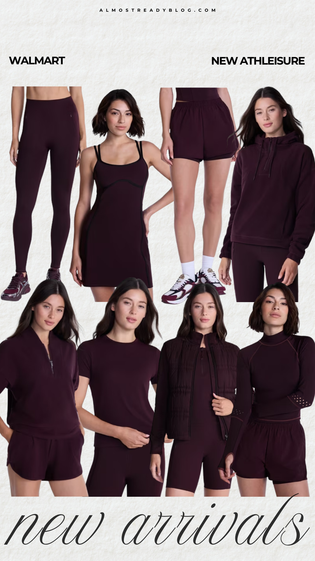 Fresh Walmart athleisure arrivals in the prettiest deep burgundy tones, easy pieces for workouts, travel, and everyday wear. 🤎

Walmart athleisure, Walmart new arrivals, women’s athleisure, athleisure outfits, workout clothes, activewear for women, burgundy activewear, matching workout set, women’s leggings, athletic shorts, workout dress, athletic dress, women’s hoodie, quarter zip pullover, workout tops, activewear jacket, fall activewear, fall athleisure, casual activewear, everyday athleisure

#LTKActive #LTKOver40