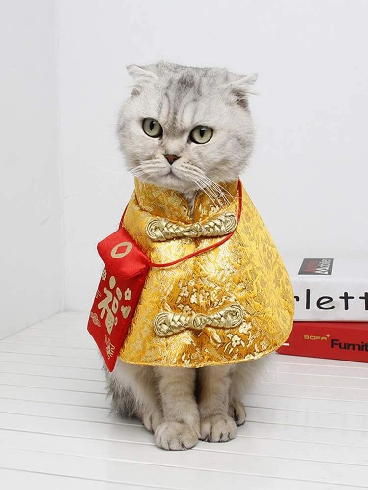 Chinese New Year Pet Tang Costume Cloak | SHEIN