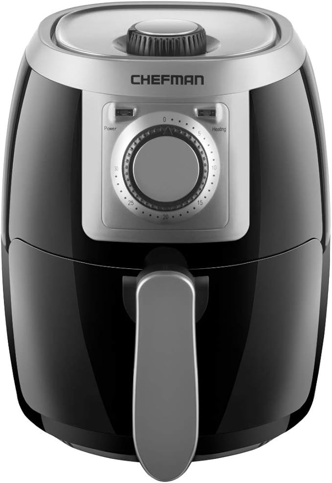 CHEFMAN Small, Compact Air Fryer Healthy Cooking, 2 Qt, Nonstick, User Friendly and Adjustable Te... | Amazon (US)