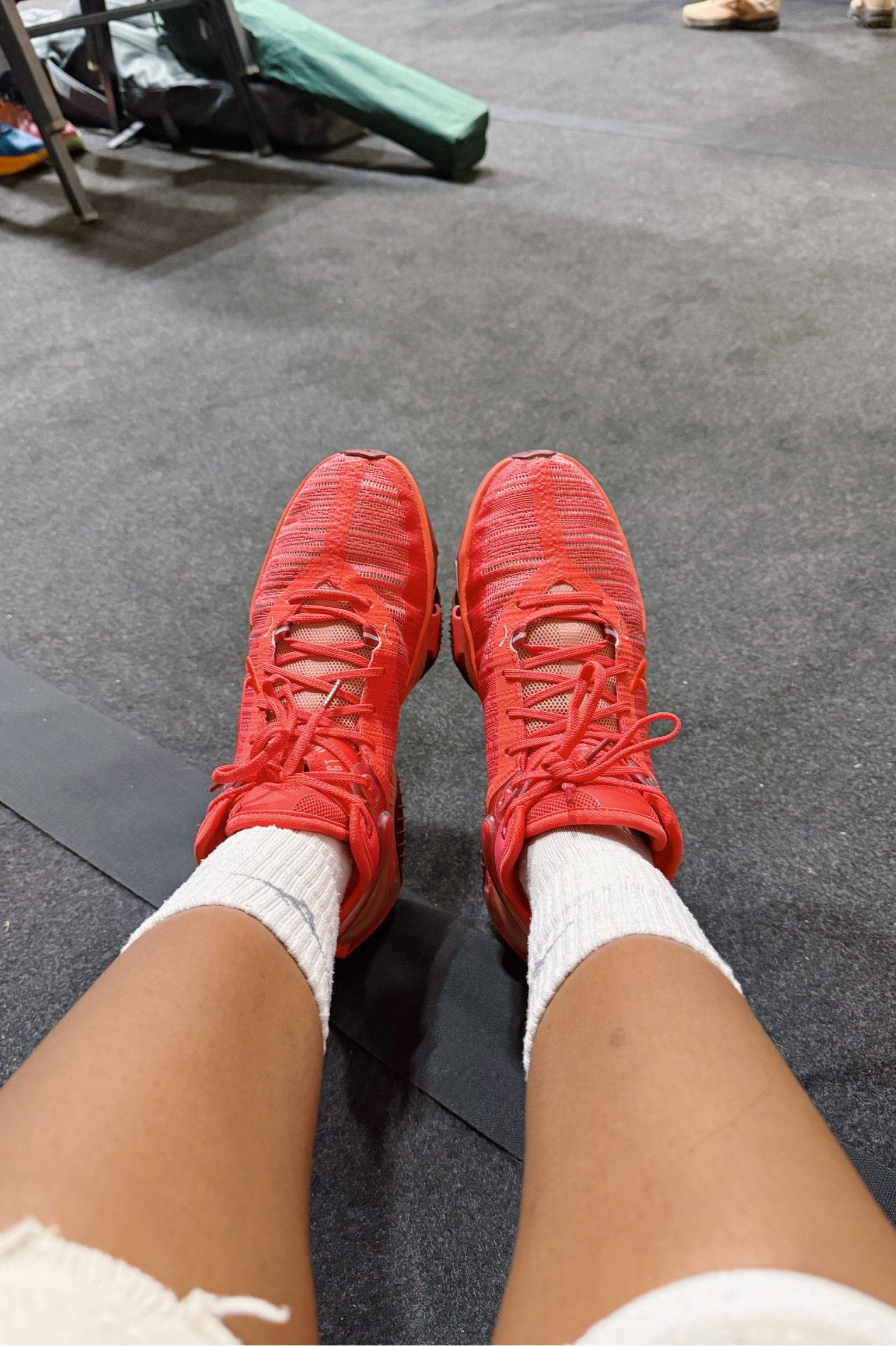 Yes, they are basketball shoes, but I love using them for Volleyball. They make me bounce higher with great ankle support, and they're comfy, which I need in my shoes. Besides, the color is what sold me. 

#LTKActive #LTKFitness