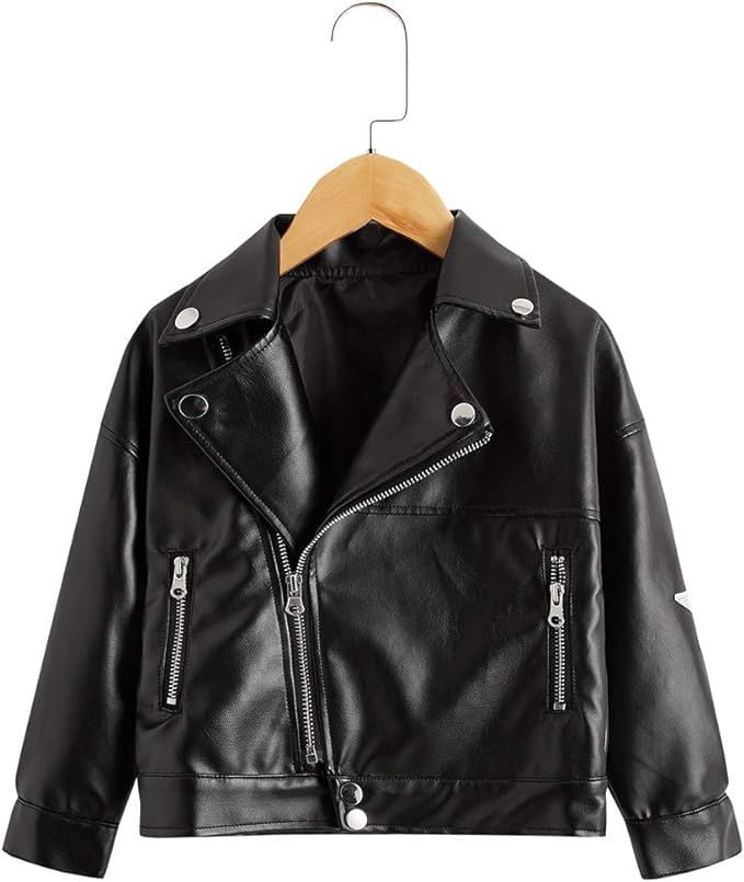Boys' jackets, children's clothing, leather jackets, street retro fans, children's leather jacket... | Amazon (US)
