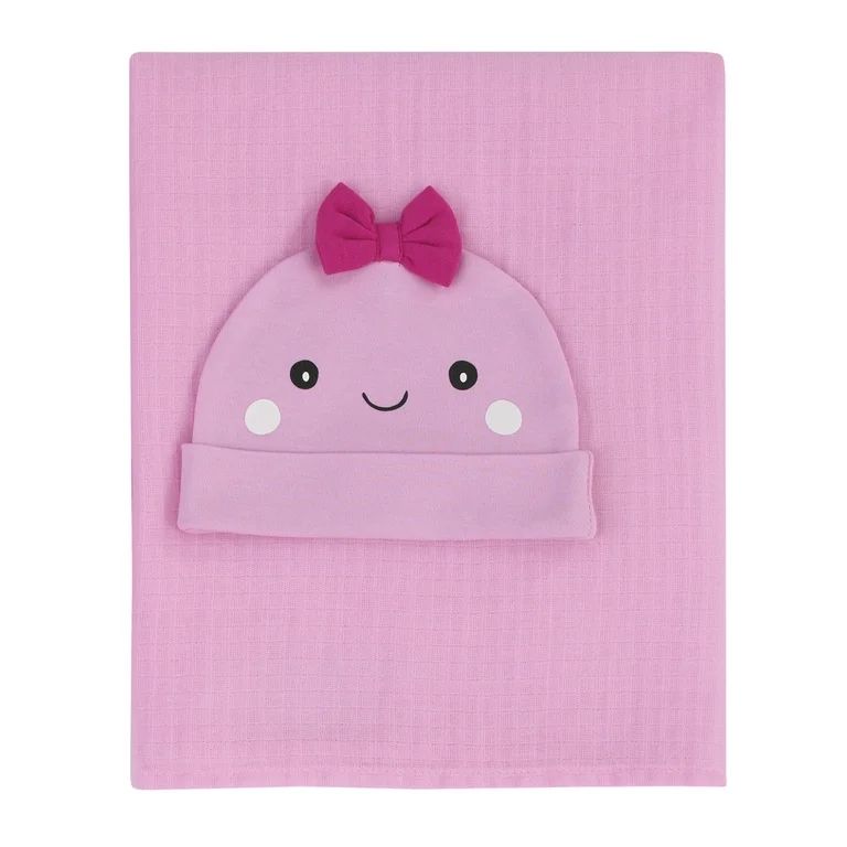 Parent's Choice Pink, Ghost, Muslin Swaddle Beanie Set, Infant Girl | Walmart (US)