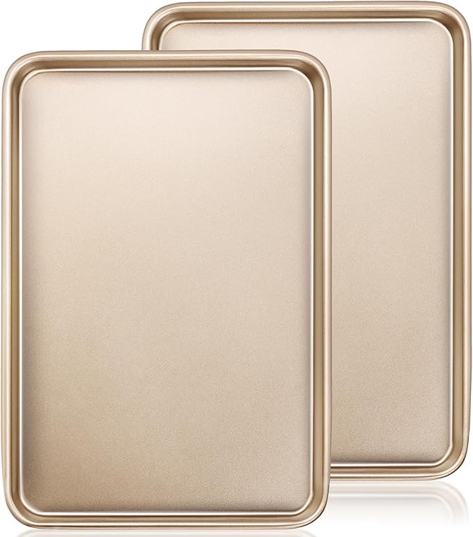 Baking Sheet Pan Set of 2, Wildone Commercial Cookie Sheets for Baking, Nonstick Carbon Steel Jel... | Amazon (US)