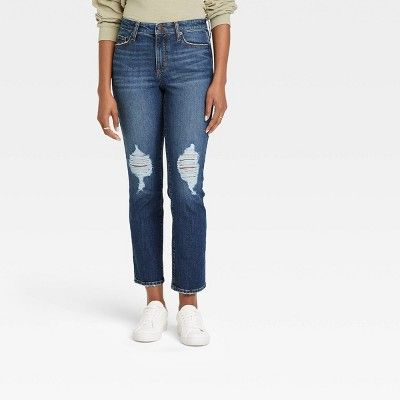 Women&#39;s High-Rise Slim Straight Jeans - Universal Thread&#8482; Medium Wash 4 | Target