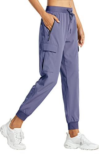 Libin Women's Cargo Joggers Lightweight Quick Dry Hiking Pants Athletic Workout Lounge Casual Outdoor, Heron XXL | Amazon (US)