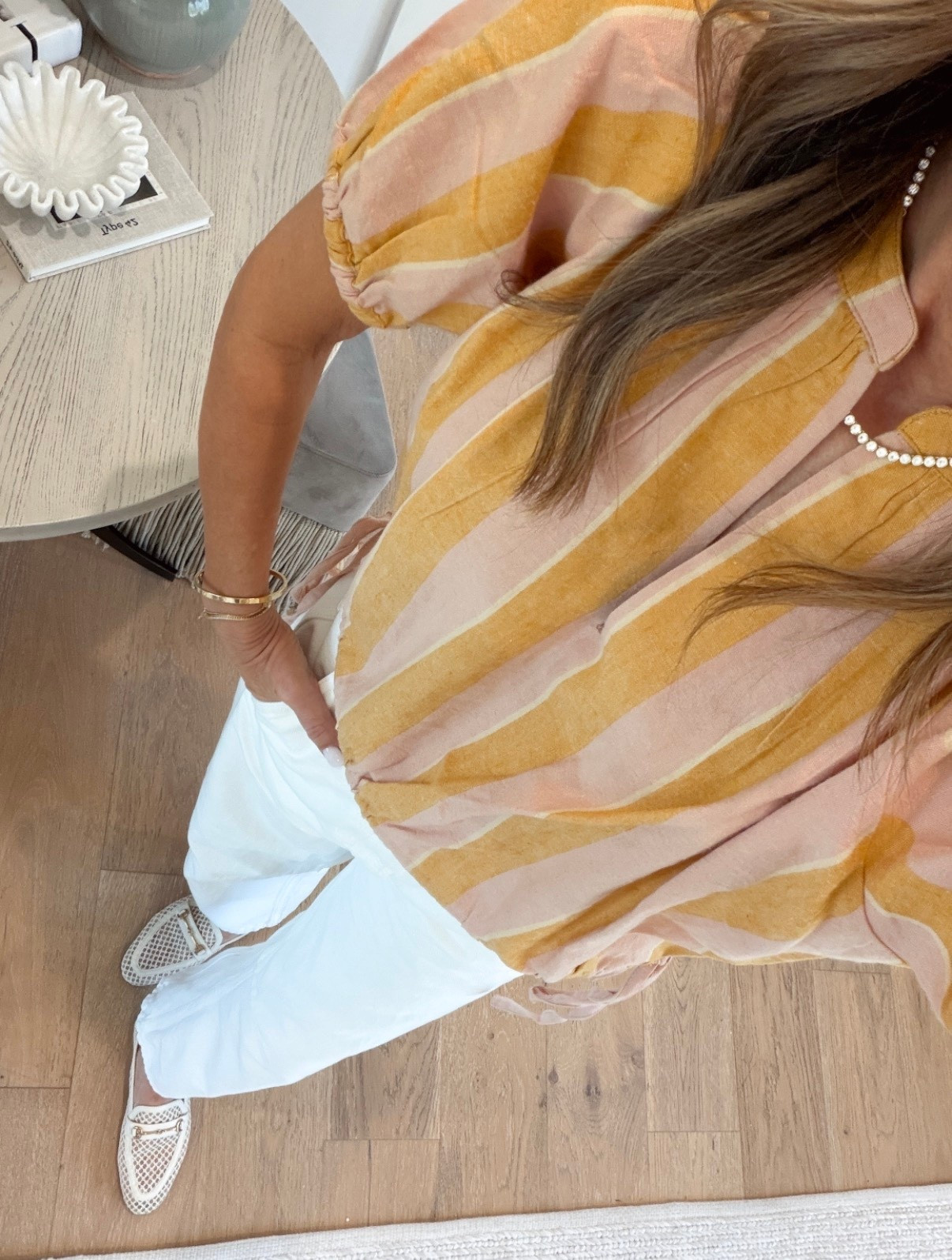 I’m 5’6’’
-Jeans TTS, they are perfect for spring with a soft egret wash. DISCOUNT CODE TAMMY15
-MERSEA striped linen top size XS cute with a long layer under too. 
-mesh loafers TTS
-Aritzia cinched jacket size XS might be out of stock, but they’ve been restocking. Also love the lighter color!

#LTKootd #LTKSeasonal #LTKOver40