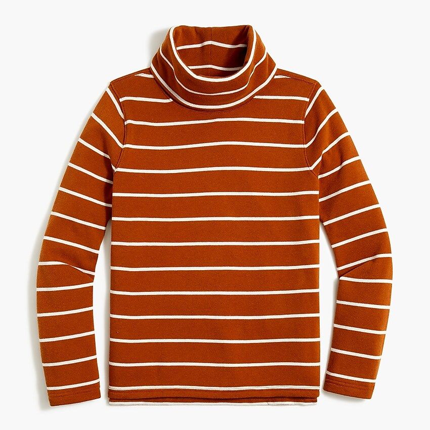 Factory: Striped Mockneck Sweatshirt In Cloudspun Fleece For Women | J.Crew Factory