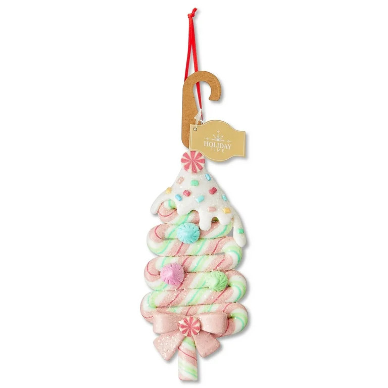 Multicolor Clay Dough Glitter Candy Tree Christmas Ornament, 5.5", by Holiday Time | Walmart (US)