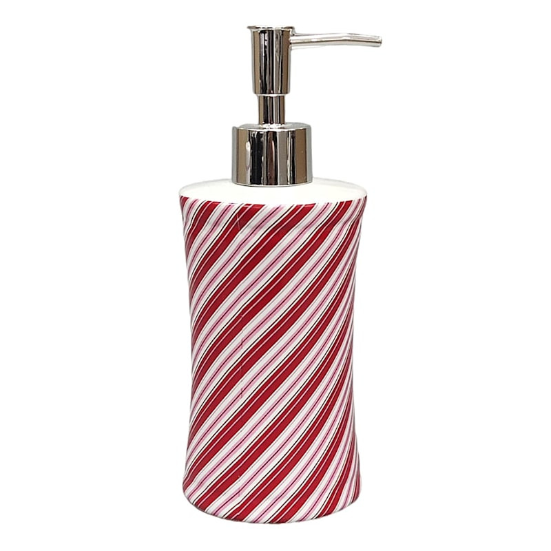 Candy Cane Ceramic Soap Dispenser, 7.8" | At Home